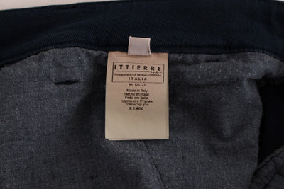 GF Ferre Blaue Stretch-Hose mit gerader Passform Chinos