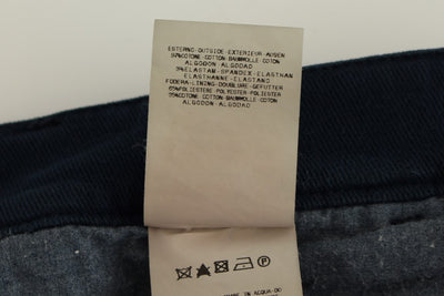 GF Ferre Blaue Stretch-Hose mit gerader Passform Chinos