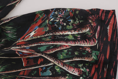 Dolce & Gabbana Schwarzes Vulkan Sizilien Kurzarm T-Shirt