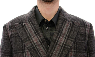 Dolce & Gabbana Grauer doppelreihiger Mantel Jacke