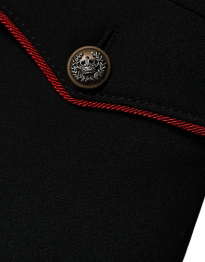 Dolce & Gabbana Schwarzer einreihiger Trenchcoat Jacke