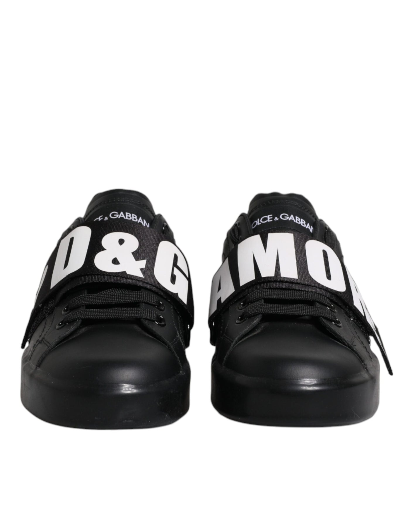 Dolce & Gabbana Schwarz D&G AMORE Low Top Sneakers Schuhe