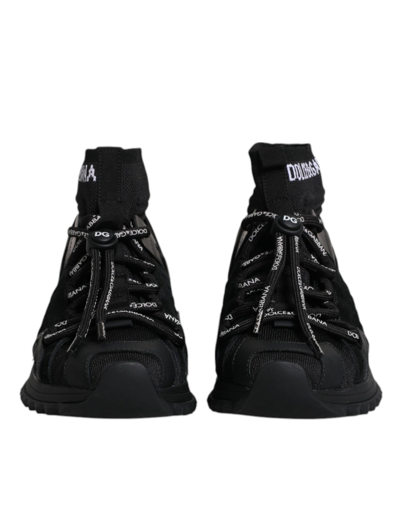Dolce & Gabbana Schwarz Sorrento Socken Logo Turnschuhe Schuhe