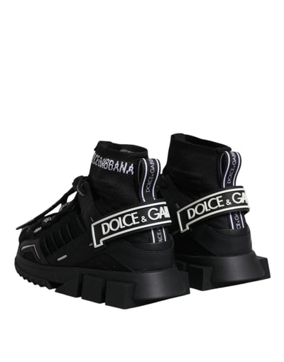 Dolce & Gabbana Schwarz Sorrento Socken Logo Turnschuhe Schuhe
