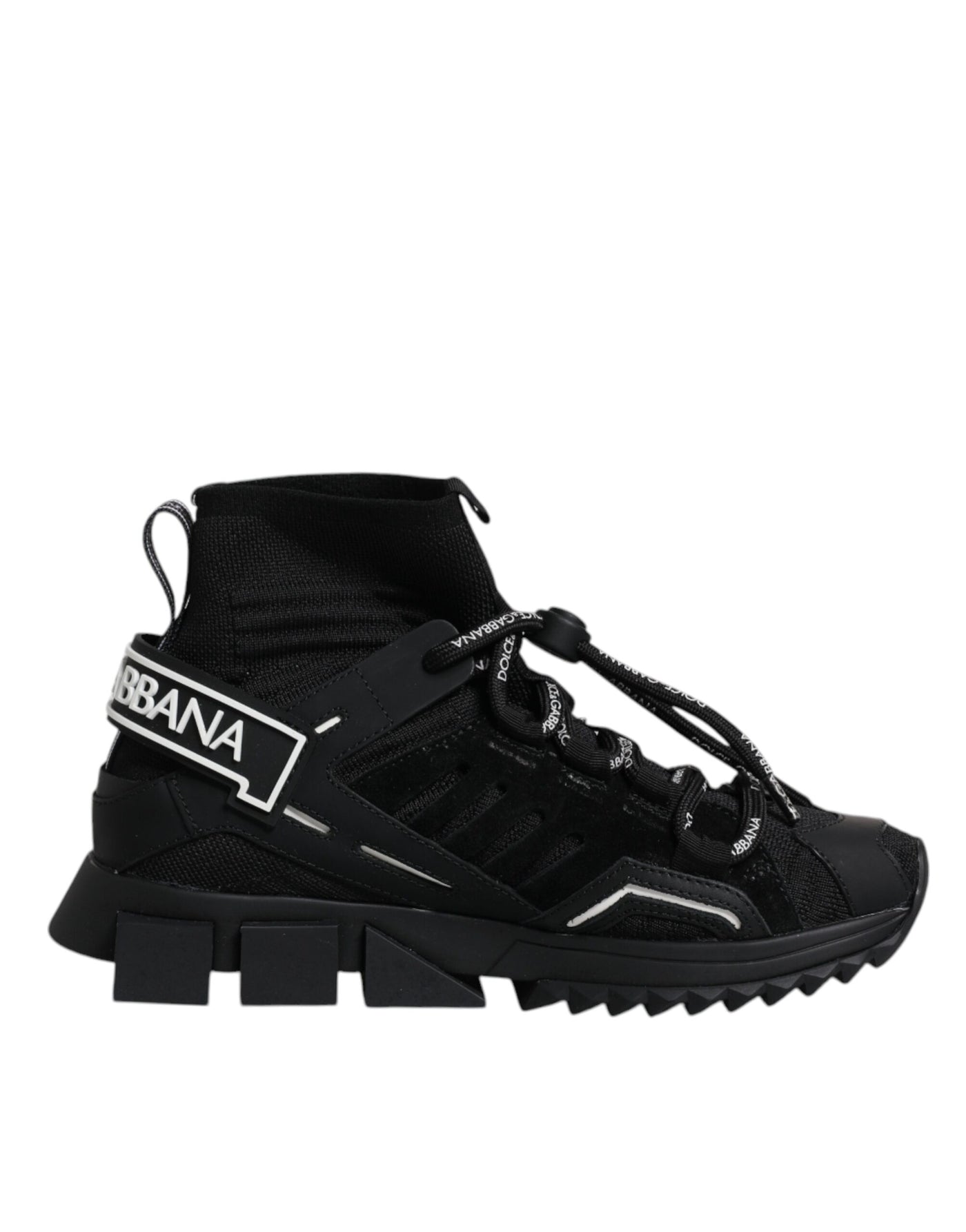 Dolce & Gabbana Schwarz Sorrento Socken Logo Turnschuhe Schuhe