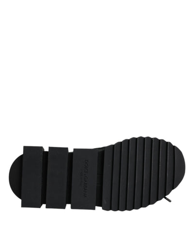 Dolce & Gabbana Schwarz Sorrento Socken Logo Turnschuhe Schuhe