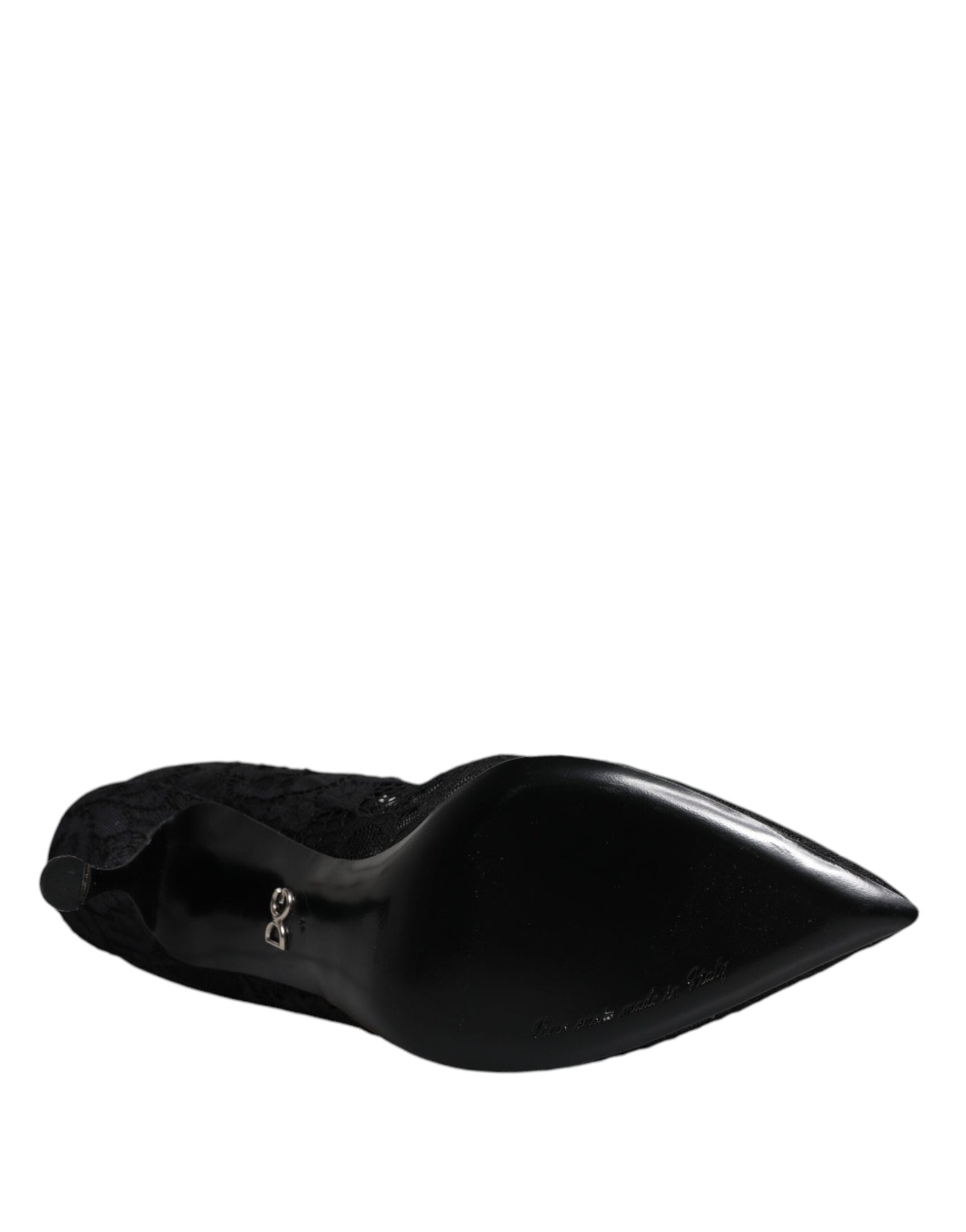 Dolce & Gabbana Schwarz Spitze Kristalle Mary Jane Pumps Schuhe
