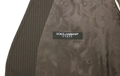 Dolce & Gabbana Braun gestreiftes Stretch-Kleid Vest