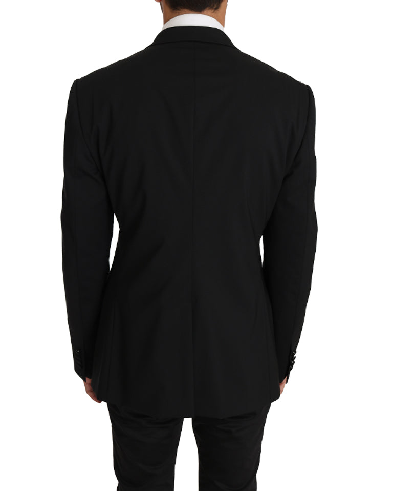 Dolce & Gabbana MARTINI Torrero Blazer Jacke aus schwarzer Wolle