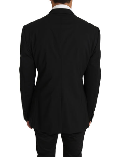 Dolce & Gabbana MARTINI Torrero Blazer Jacke aus schwarzer Wolle
