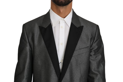 Dolce & Gabbana Grauer gemusterter MARTINI Anzug, 2-teilig