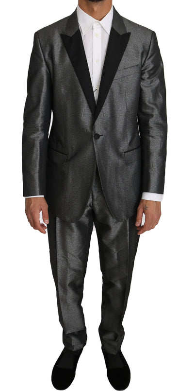 Dolce & Gabbana Grauer gemusterter MARTINI Anzug, 2-teilig