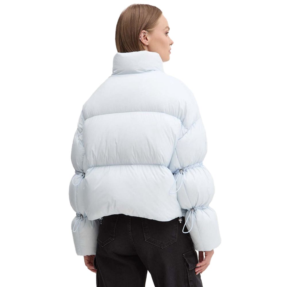 Moose Knuckles Hellblaue Nylon Frauen Jacke