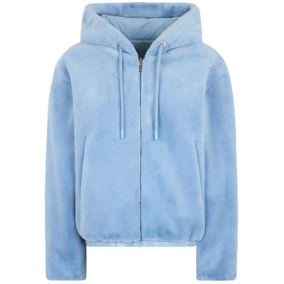 Moose Knuckles Hellblaue Nylon Frauen Jacke