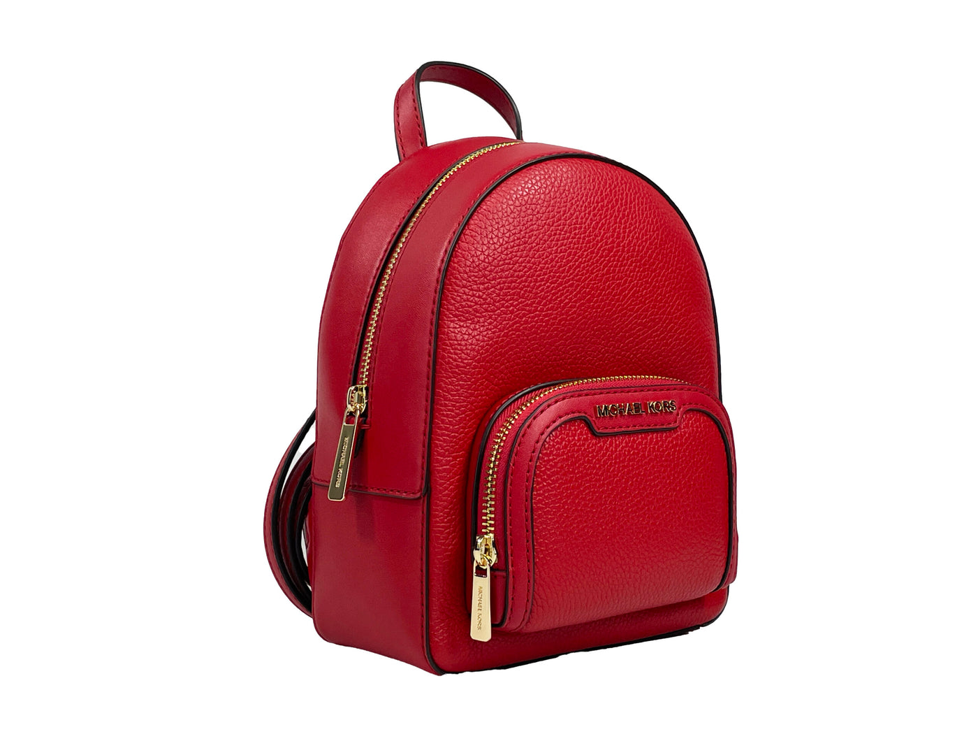 Michael Kors Jaycee Mini XS Lederrucksack mit Reißverschluss Rot