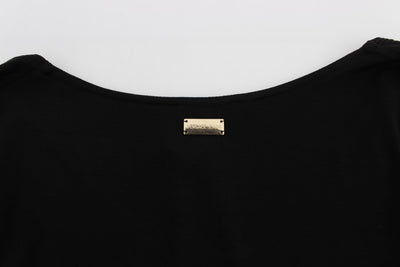 Versace Jeans Schwarzer Stretch-Langarmpullover