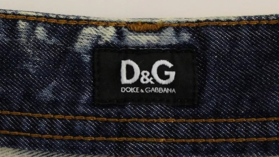 Dolce & Gabbana Blaue D&G Jeans aus gewaschener Baumwolle Denim Shorts
