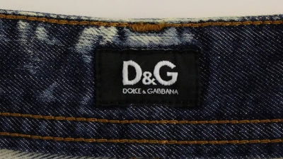 Dolce & Gabbana Blaue D&G Jeans aus gewaschener Baumwolle Denim Shorts