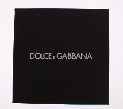 Dolce & Gabbana Silber Braun Raffia Leder Verschluss Finder Kette Schlüsselanhänger