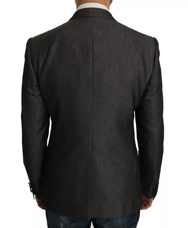 Dolce & Gabbana Grauer MARTINI 2 Stück Weste Mantel Blazer