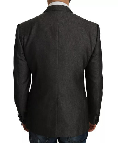 Dolce & Gabbana Grauer MARTINI 2 Stück Weste Mantel Blazer