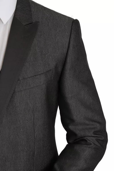 Dolce & Gabbana Grauer MARTINI 2 Stück Weste Mantel Blazer