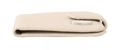 Dolce & Gabbana Weißes Dauphine Leder Kondom Fall Halter Tasche Brieftasche