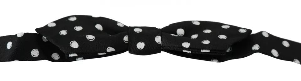 Dolce & Gabbana Schwarze Polka Dots Verstellbare Fliege