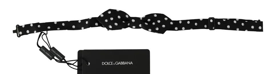 Dolce & Gabbana Schwarze Polka Dots Verstellbare Fliege