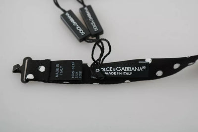 Dolce & Gabbana Schwarze Polka Dots Verstellbare Fliege