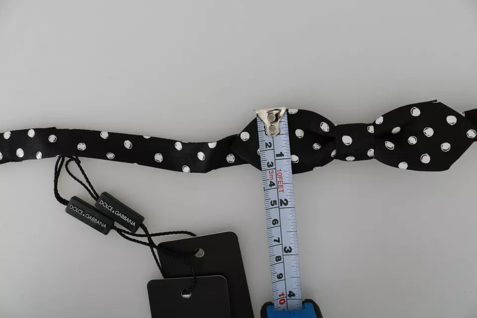 Dolce & Gabbana Schwarze Polka Dots Verstellbare Fliege