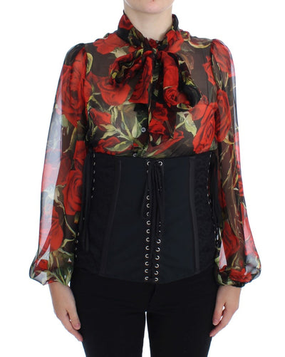 Dolce & Gabbana Schwarzer Stretch-Korsett-Taillengürtel