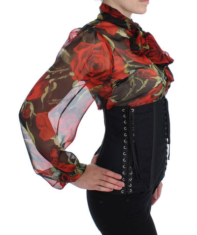 Dolce & Gabbana Schwarzer Stretch-Korsett-Taillengürtel