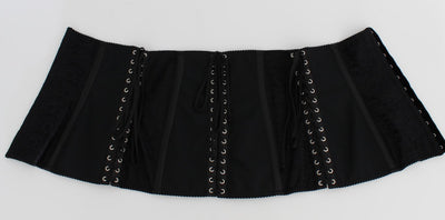 Dolce & Gabbana Schwarzer Stretch-Korsett-Taillengürtel