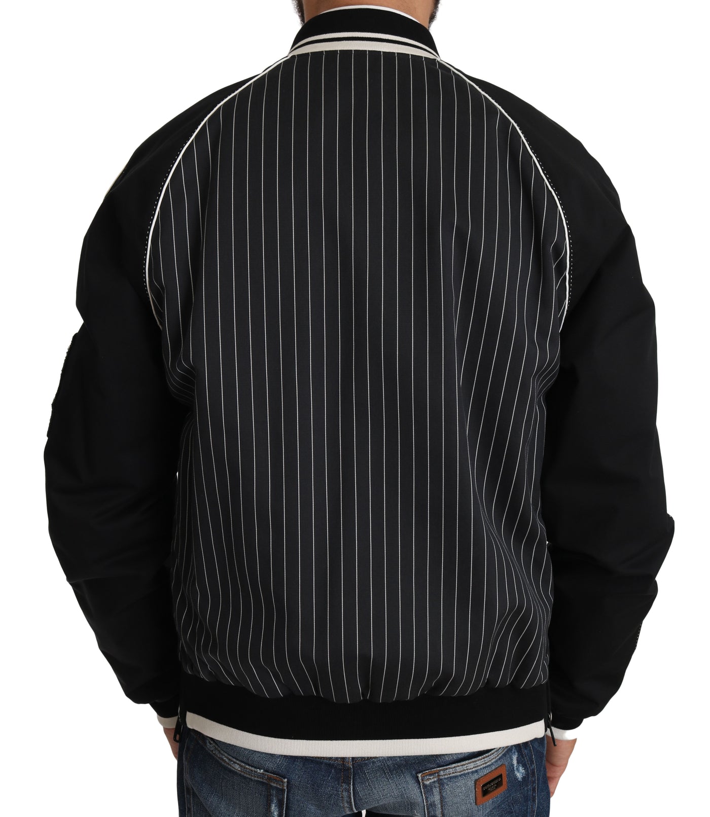 Dolce & Gabbana Schwarze DD58 SG62 Paillettenbesetzte Perlenjacke