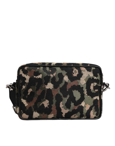 Dolce & Gabbana Multicolor Leopard Jacquard DG Logo Crossbody Tasche