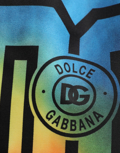 Dolce & Gabbana Multicolor Tie Dye Nylon Logo Print Kinder Rucksack Tasche