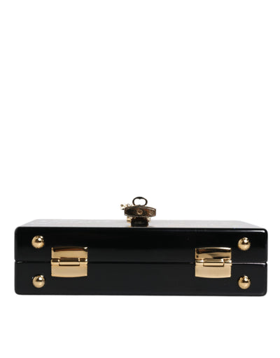 Dolce & Gabbana Schwarze Graffiti Print Clutch Crossbody Tasche
