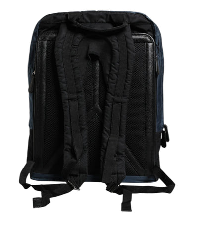 Dolce & Gabbana Schwarzer Nylon DG Logo Schulrucksack Tasche