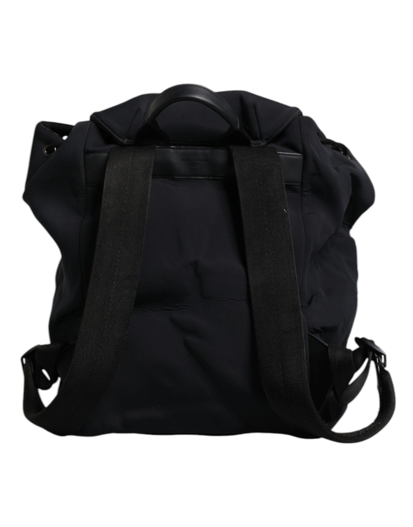 Dolce & Gabbana Schwarzer Neopren Nylon DG Logo Schulrucksack Tasche