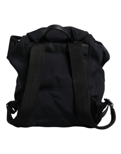 Dolce & Gabbana Schwarzer Neopren Nylon DG Logo Schulrucksack Tasche