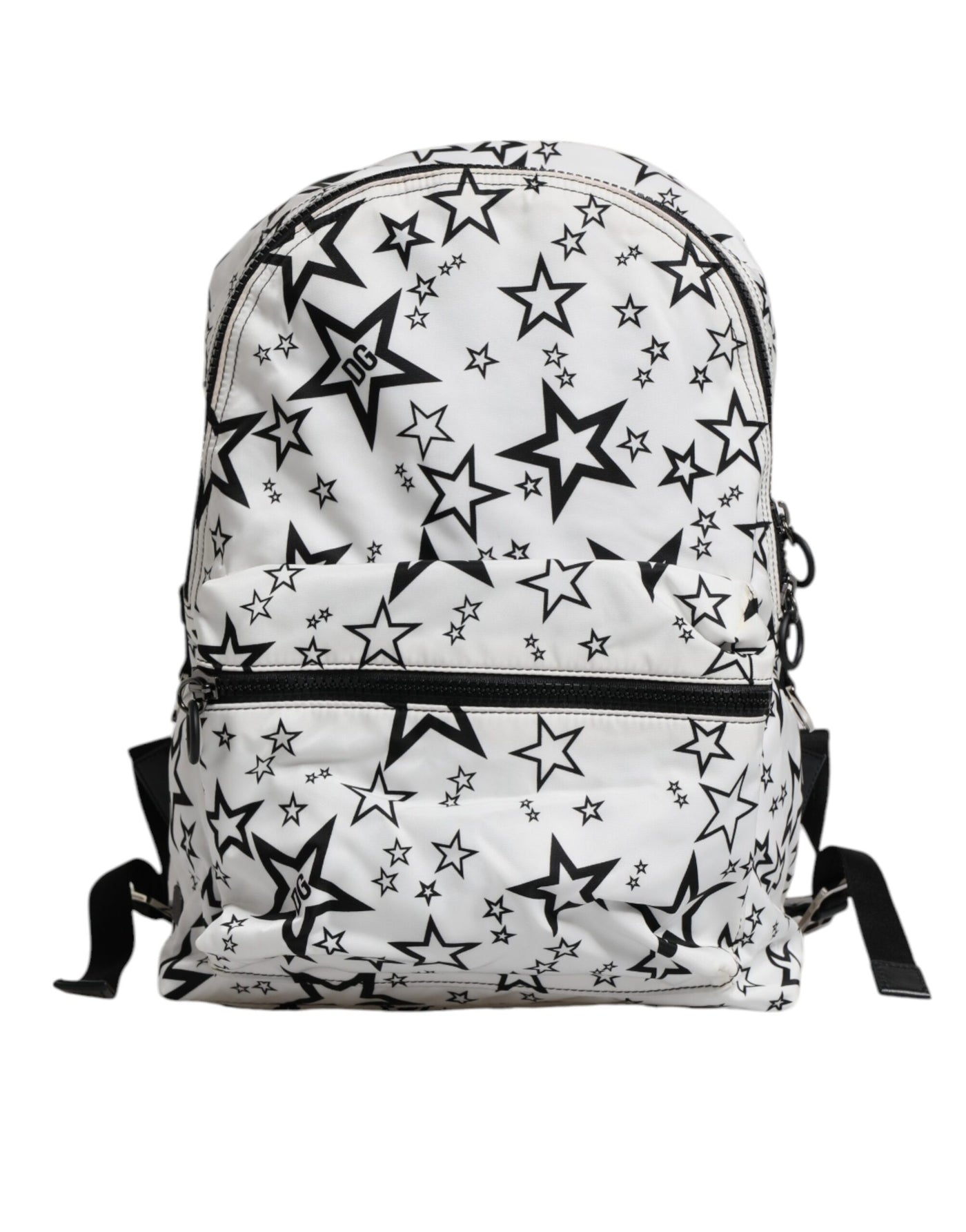 Dolce & Gabbana Weiß DG Sterne drucken Nylon Schule Rucksack Tasche