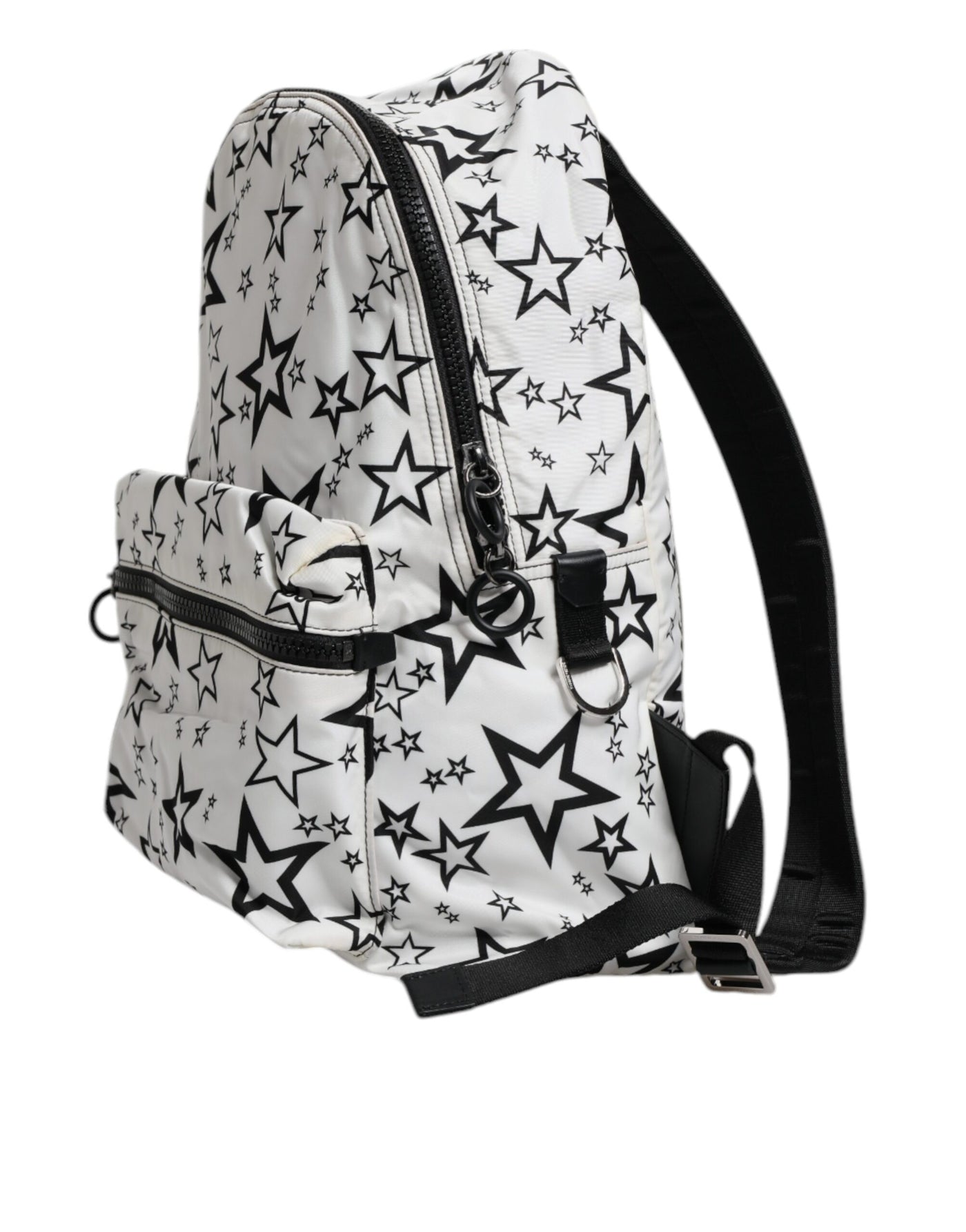 Dolce & Gabbana Weiß DG Sterne drucken Nylon Schule Rucksack Tasche