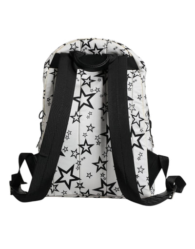 Dolce & Gabbana Weiß DG Sterne drucken Nylon Schule Rucksack Tasche