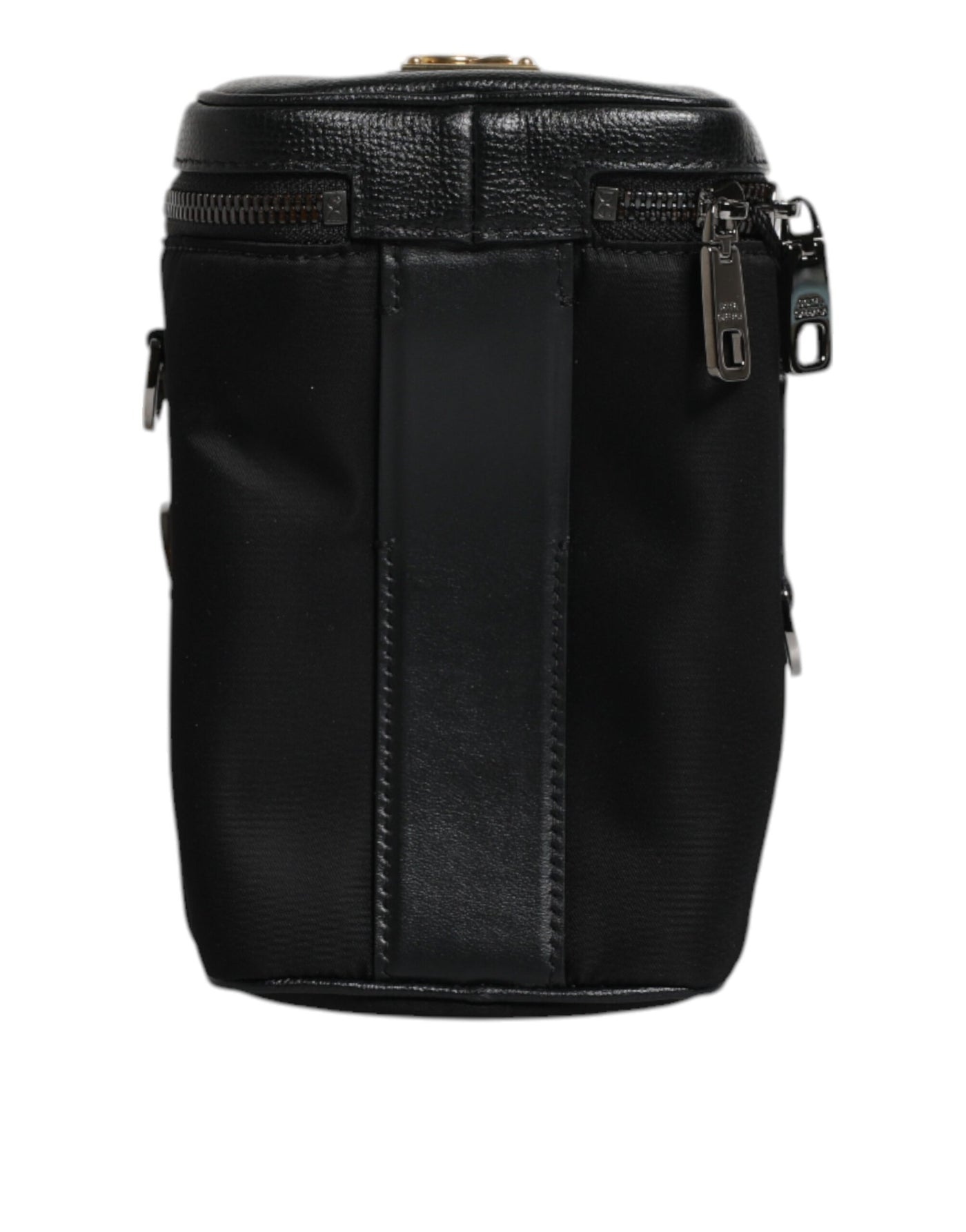 Dolce & Gabbana Schwarzes Leder Logo Geldbörse Crossbody Kameratasche