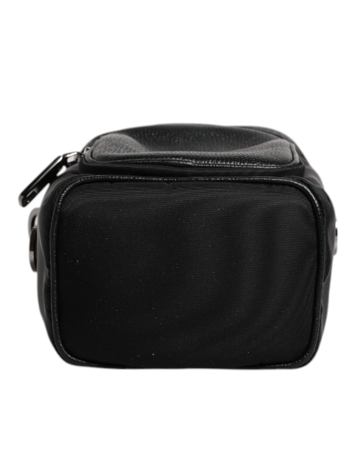 Dolce & Gabbana Schwarzes Leder Logo Geldbörse Crossbody Kameratasche