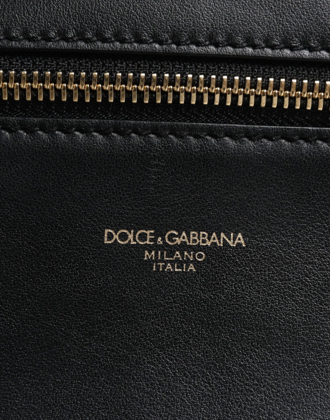 Dolce & Gabbana Schwarze Gothic-Messenger-Tasche aus Kalbsleder