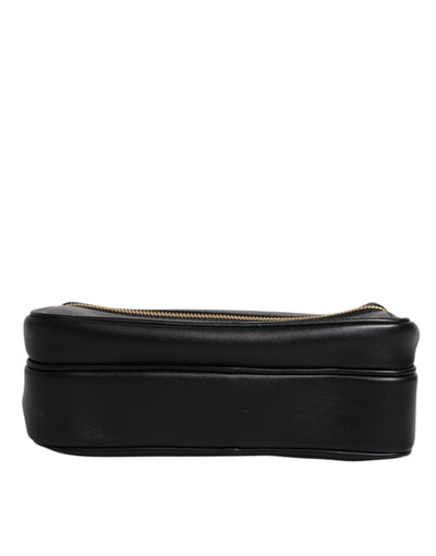 Dolce & Gabbana Schwarze Gothic-Messenger-Tasche aus Kalbsleder