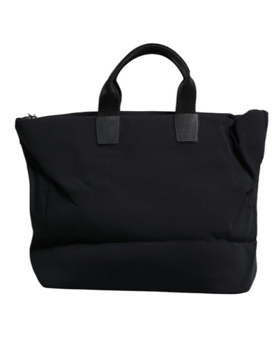 Dolce & Gabbana Schwarzer Canvas DG Logo Frauen Shopping Hand Tote Bag