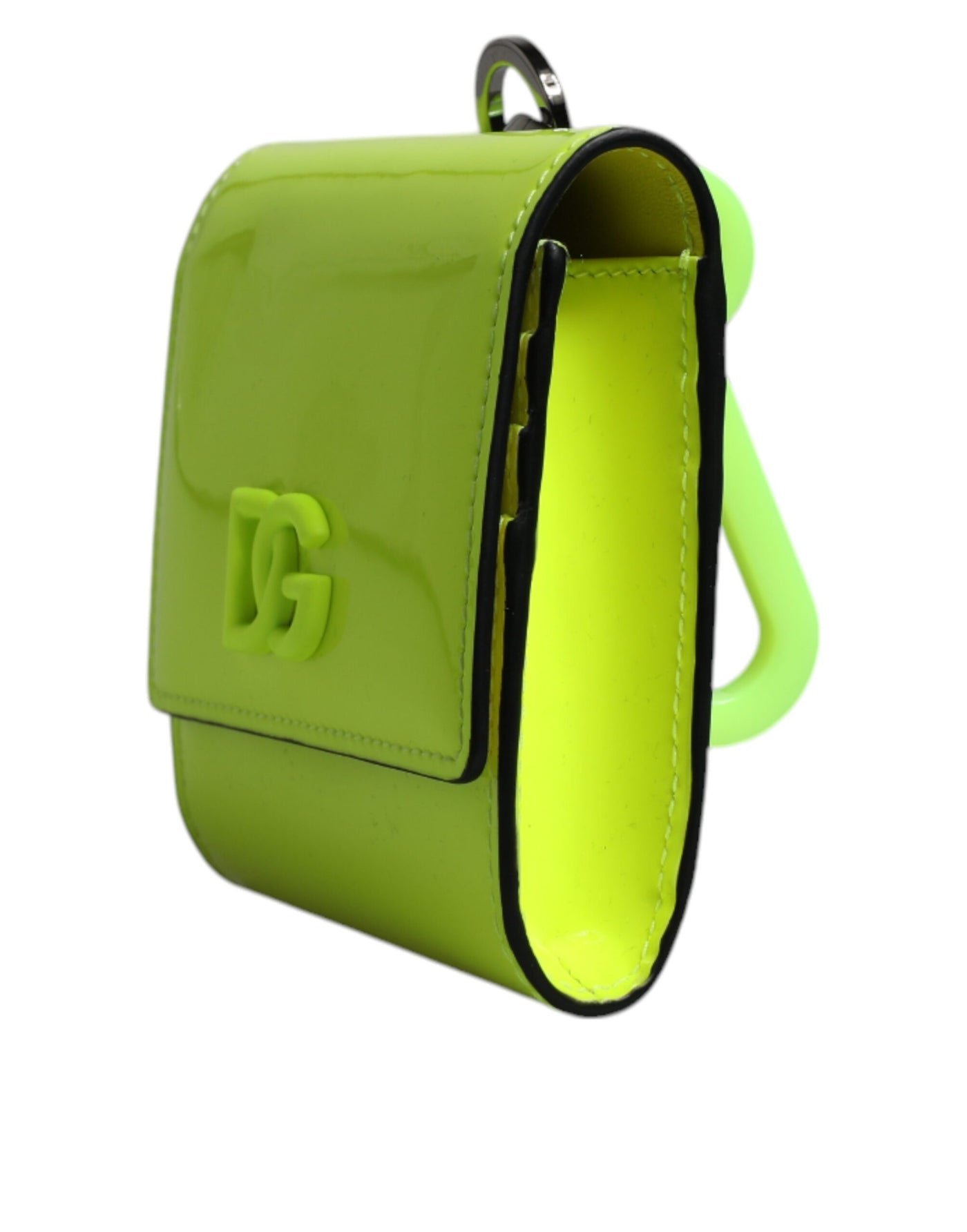 Dolce & Gabbana Gelb Grün Bifold DG Logo Halsband Karteninhaber Brieftasche
